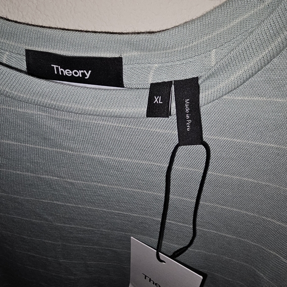 NWT Theory Soft Oversized Striped Tee XL - Picture 3 of 4